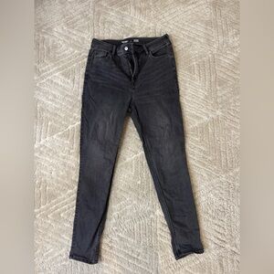 Women's extra high-waisted rockstar 360 stretch supper skinny faded blackJeans